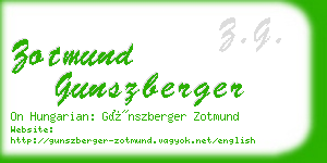 zotmund gunszberger business card